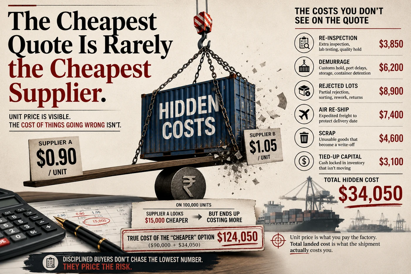 The cheapest quote is rarely the cheapest supplier