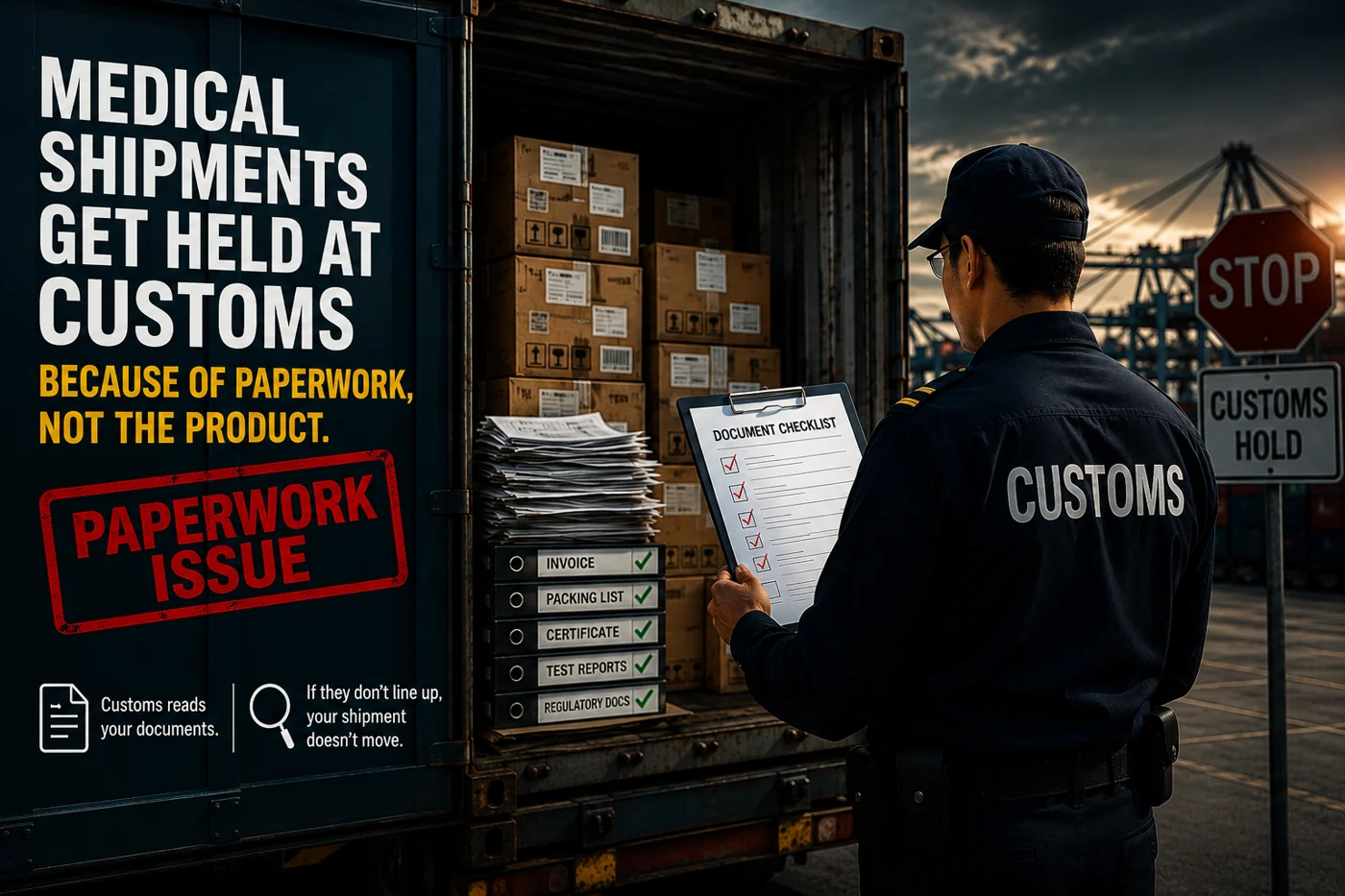 Customs doesn't inspect your product. It inspects your paperwork.